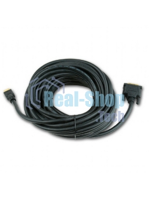 Кабель HDMI-DVI Cablexpert CC-HDMI-DVI-7.5MC, 19M/19M, single link, медь, позол.разъемы, экран, 7.5м, черный, пакет