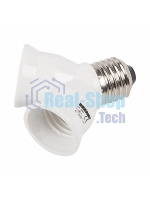 Разветвитель цокольный Rexant Е27-2хЕ27 белый