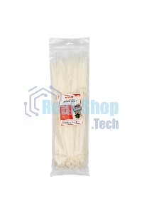 Хомут-стяжкa нейлоновая с тройным замком Rexant 400x7,6 мм, белая, упаковка 100 шт.