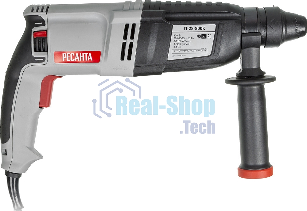 Перфоратор Ресанта П-28-800К патрон:SDS-plus уд.:3.4Дж 800Вт (кейс в комплекте)