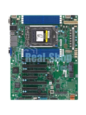 Материнская плата серверная Supermicro MBD-H12SSL-I-B, SP3, AMD EPYC 7002/7003, 8xDDR4, 8xSATA, 2xM.2, 5xPCIe x16, 2xPCIe x8, 2x1Gb LAN, 4xUSB 3.2 Gen 1, 1xVGA, ATX