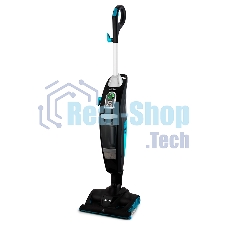 Пылесос вертикальный паровой Kitfort КТ-535-1 черный, питание от сети, 1600 Вт, уборка влажная/паром/сухая, пылесборник 1 л