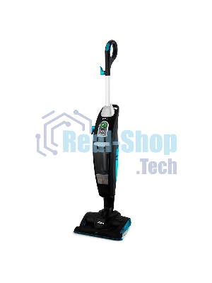 Пылесос вертикальный паровой Kitfort КТ-535-1 черный, питание от сети, 1600 Вт, уборка влажная/паром/сухая, пылесборник 1 л