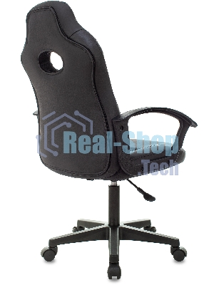 Кресло Бюрократ Zombie 11LT черный, экокожа, 120 кг, механизм качания