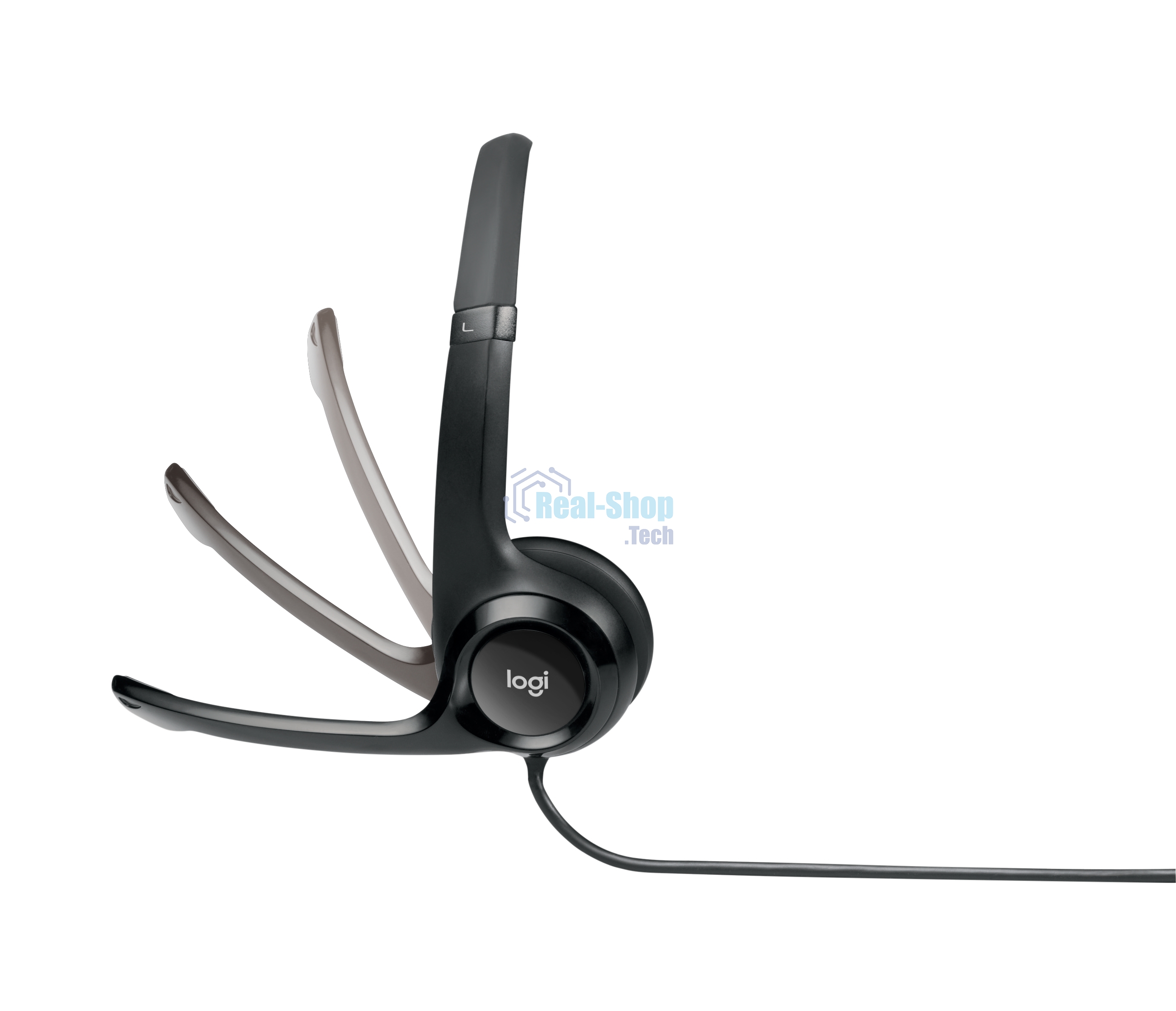 Гарнитура проводная Logitech Headset Logitech H390 USB черный