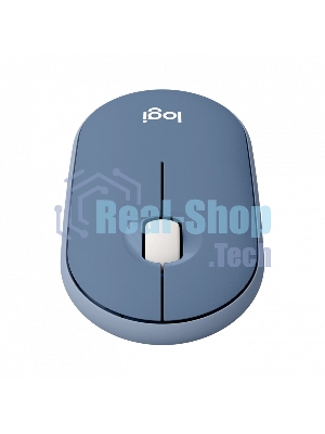 Мышь беспроводная Logitech Pebble M350 синий, 1000 dpi, радиоканал, Bluetooth, USB, кнопки - 3