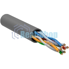 Кабель информационный ITK Generica BC1-C5E04-121-305-T-R-G кат.5E U/UTP 4X2X24AWG 100Om LSZH внутренний 305м серый