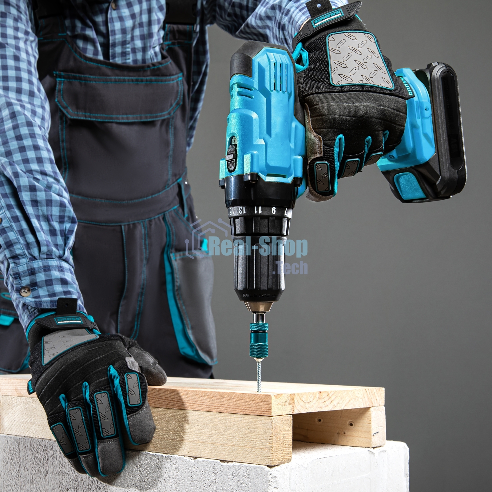 Адаптер для бит Gross с ограничителем и двойным магнитом, 1/4