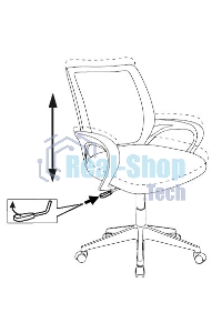 Кресло компьютерное Бюрократ CH-W695NLT TW-38-3 TW-96-1 оранжевый, сетка/ткань, крестовина пластик, пластик белый