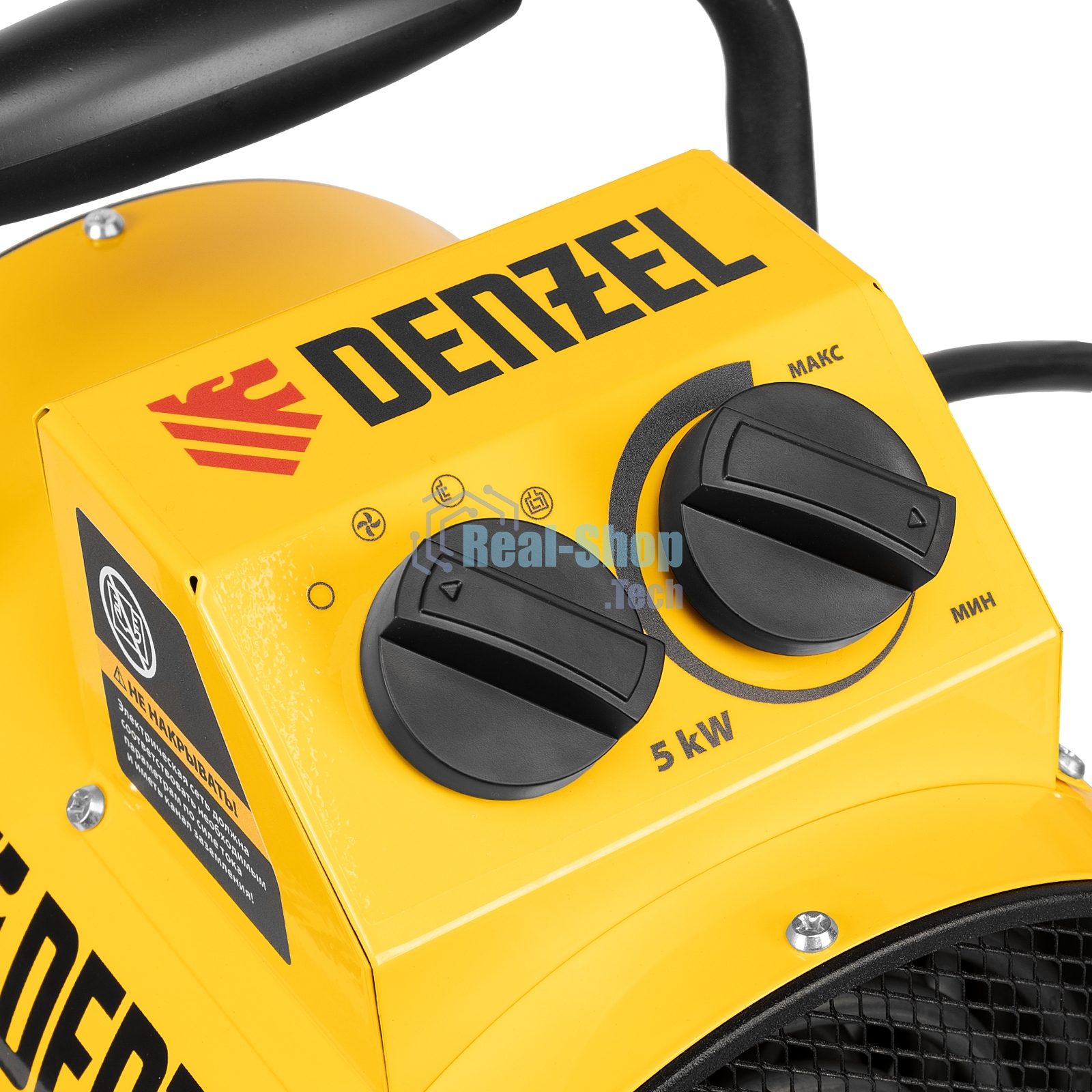 Тепловая пушка Denzel SFH-5000, 230 В, 400 м3/ч, 3 реж. вентилятор, 3000/4500 Вт