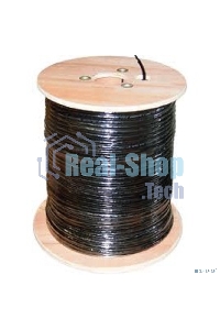 Кабель витая пара Rexant F/UTP, cat.5e, PE, 4PR, 24AWG, внешний, черный, с тросом, 305 м