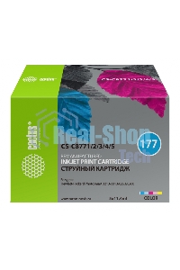 Картридж струйный Cactus CS-C8771/2/3/4/5 №177 многоцветный (11.4 мл.) для HP PS 2113/3313/8253/8200