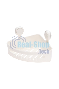 Полка для ванной комнаты HALSA HLS-F-104W на вакуумной присоске, угловая