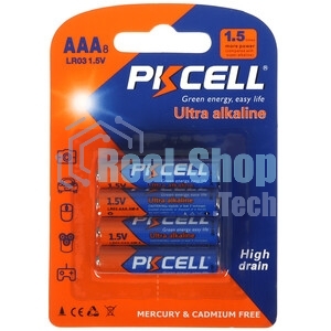Щелочной/алкалиновый элемент питания PKCELL LR03-8B тип - AAА 8 шт в блистере