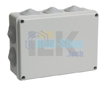 Коробка распаячная ОП 190х140х70 IP55 КМ41244 RAL7035 (10 гермовводов) IEK UKO11-190-140-070-K41-55
