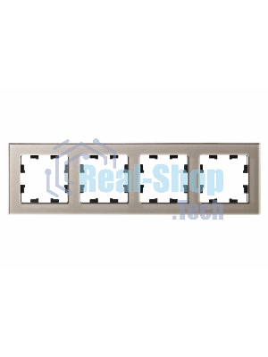 Рамка 4-м AtlasDesign Nature стекло шампань SchE ATN320504