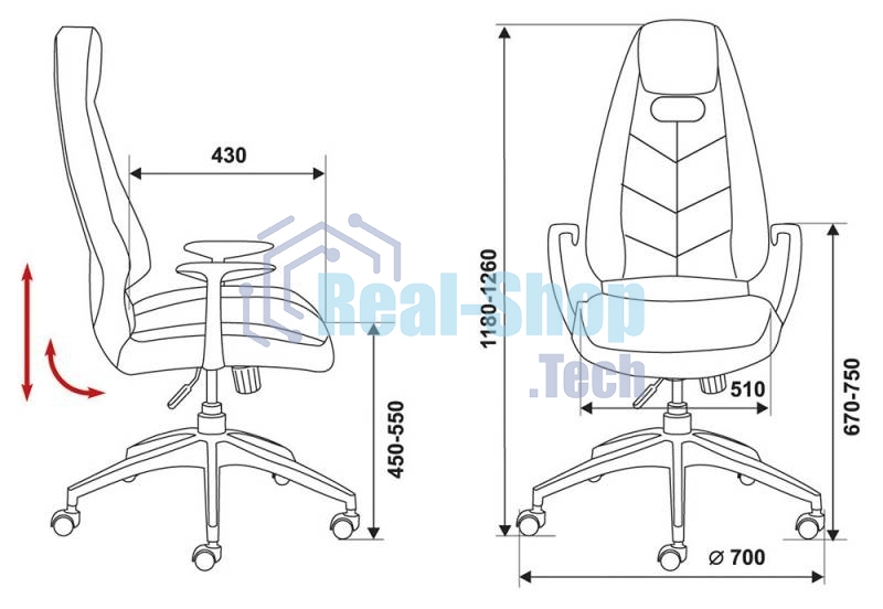 Кресло руководителя Бюрократ Zen/Black черный, кожа, крестовина полированный алюминий