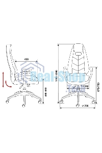 Кресло руководителя Бюрократ Zen/Black черный, кожа, крестовина полированный алюминий