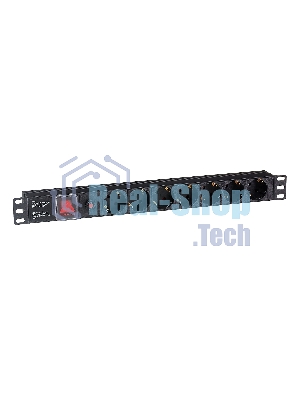 Блок розеток горизонтальный ExeGate ServerPro PDU-19H702 Al-7S-C14-SW-O, 19