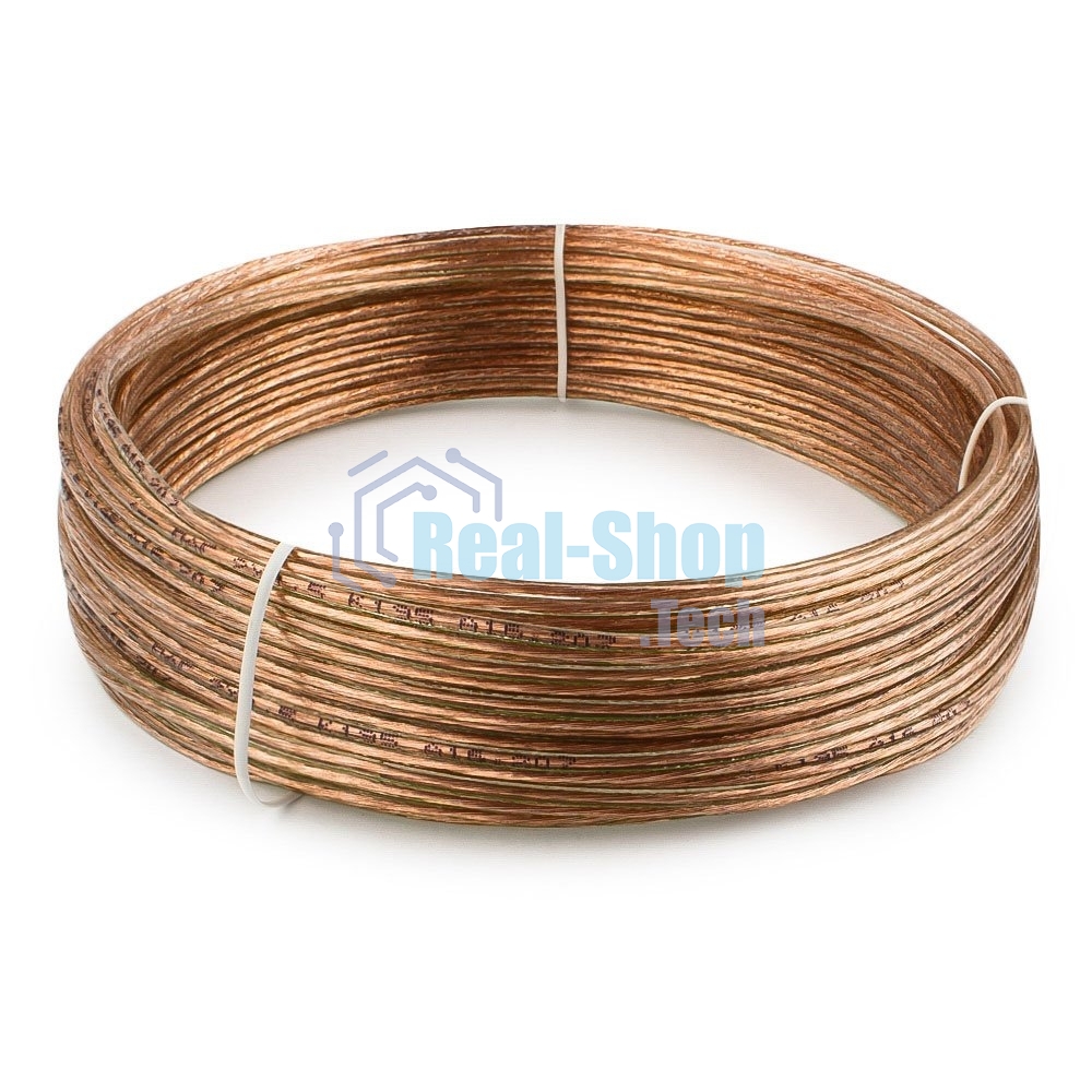 Акустический кабель Cablexpert CC-TC2x0,5-15M, прозрачный, 15 м, бухта