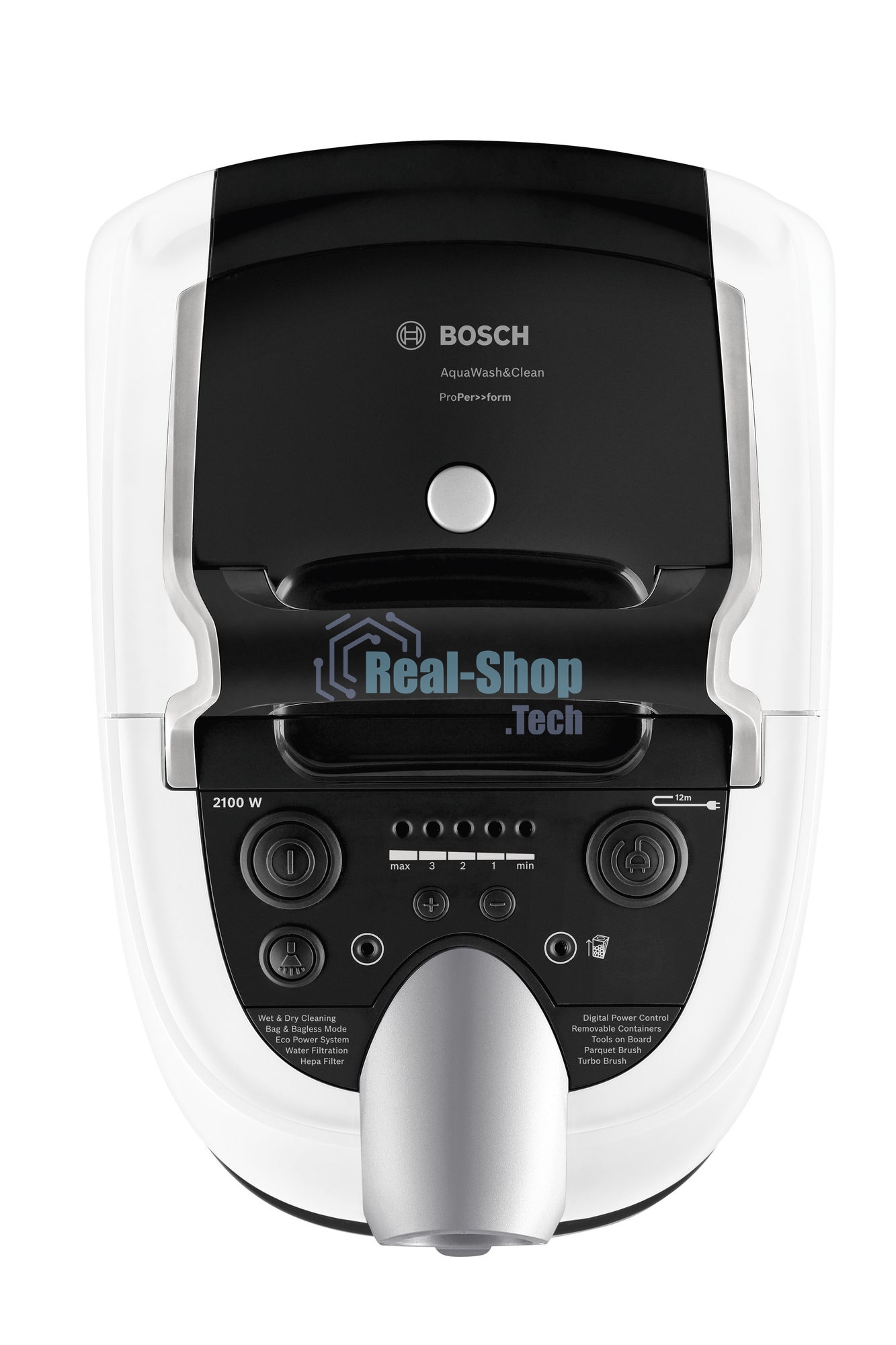 Пылесос Bosch BWD421PRO белый/черный, 230/2100 Вт, уборка влажная/сухая, пылесборник мешок/контейнер 5 л