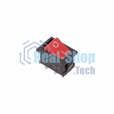 Выключатель клавишный Rexant 250V 6А (2с) ON-OFF красный Mini (RWB-201, SC-768)