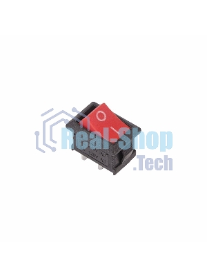 Выключатель клавишный Rexant 250V 6А (2с) ON-OFF красный Mini (RWB-201, SC-768)