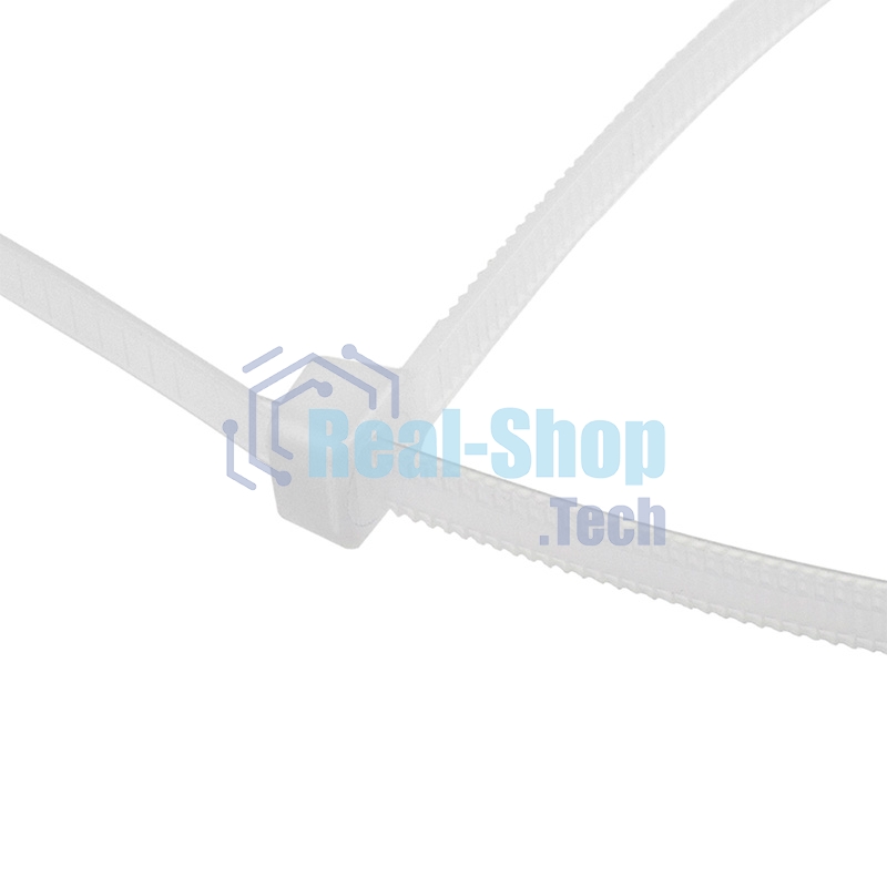 Хомут-стяжкa нейлоновая с тройным замком Rexant 300x3,6 мм, белая, упаковка 100 шт.