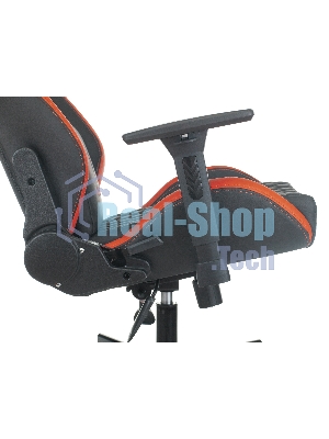 Кресло Knight OUTRIDER черный/красный, экокожа, 120 кг, механизм качания