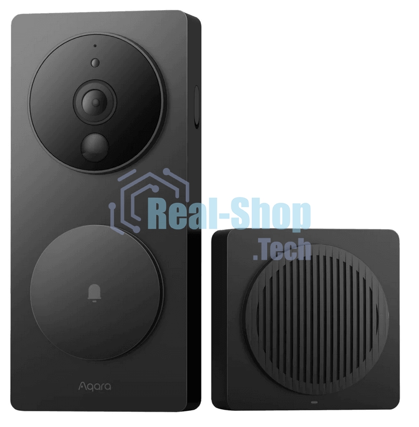 Видеодомофон Aqara Smart Video Doorbell G4, в составе комплекта модели SVD-KIT1 с повторителем Chime Repeater модели SVD-C04