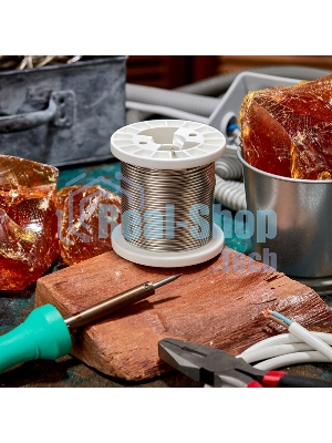 Припой Rexant ПОМ-3, 500г, Ø2мм, (олово 97%, медь 3%), бессвинцовый, ГОСТ 21931-76, катушка