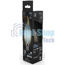 Лампа светодиодная Gauss Filament Свеча на ветру E14 5Вт 4100К Golden