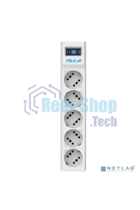 Сетевой фильтр ZIS PILOT Surge protector Pilot SG5 5 outlets (GP), 10A/2.2kVt, automatic circuit-breaker, 10 m
