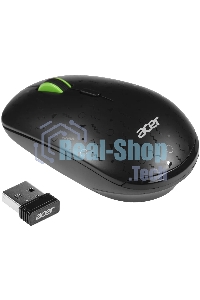 Мышь беспроводная Acer OMR307 черный, 1600 dpi, радиоканал, USB, кнопки - 4