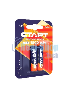 Аккумуляторы СТАРТ HR6 AA 1800mAh Ni-MH BL2 24/384, AA, 1800 мА·ч, 2 шт. в блистере