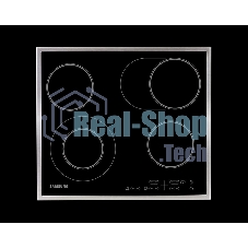 Встраиваемая электрическая панель Samsung NZ64T3516CK/WT, 575x505x55 мм, стеклокерамика, 4 конфорки, рамка - нержавеющая сталь,сенсорное управление, светодиодный LED-дисплей, защита от детей, черный