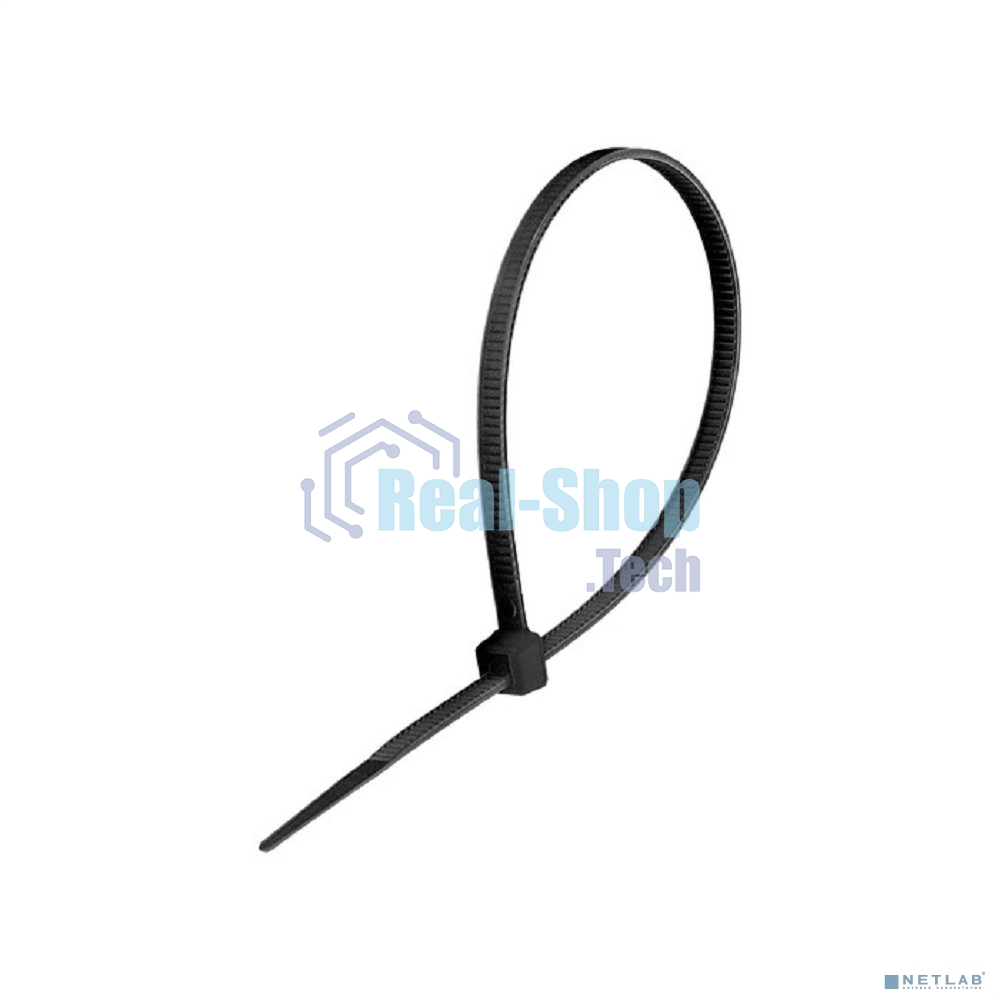 Стяжка (хомут) нейлоновая ExeGate CV66-150x3.6B (нейлон 6.6, 150x3.6 мм, неоткрывающаяся, halogen free, -40°C - +85°C, черная, 100 шт)