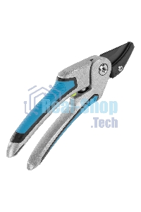 Секатор с наковальней Palisad LUXE 215 мм, регулировка захвата, трехкомпонентные рукоятки