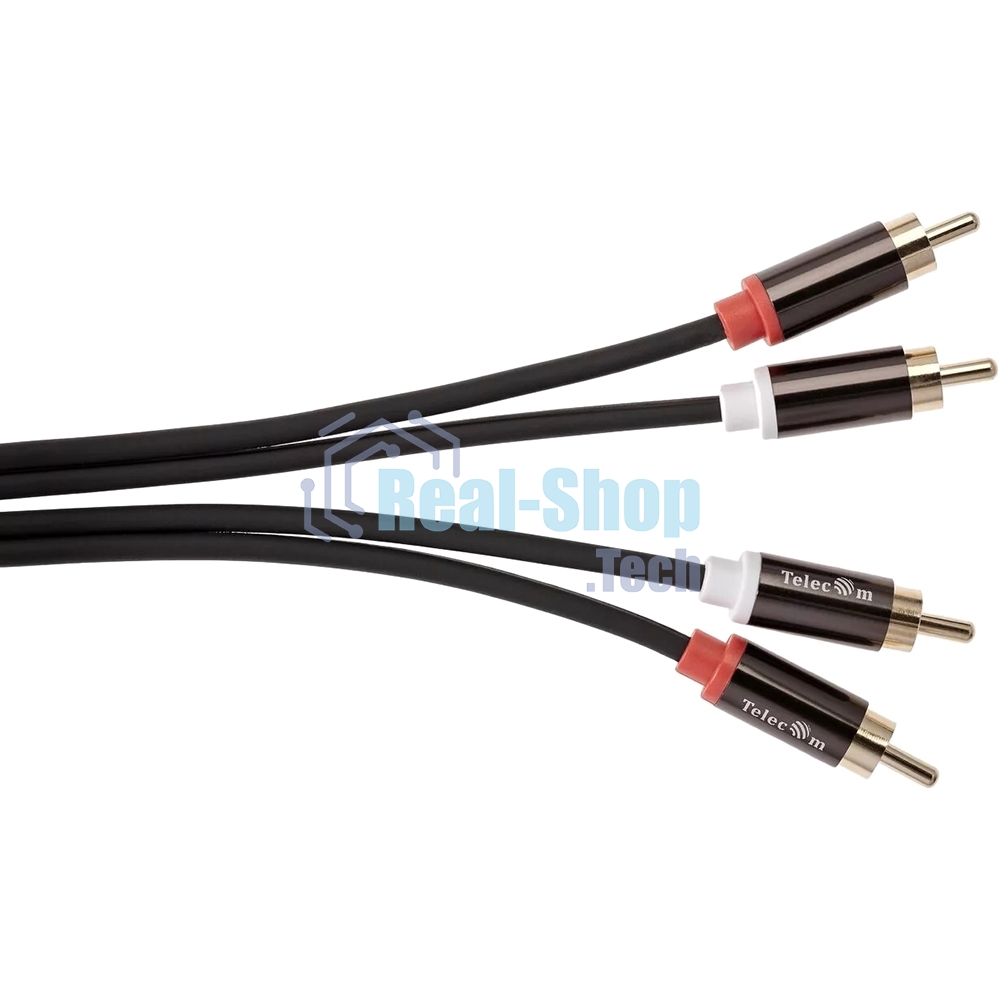 Кабель соединит 2xRCA (M) - 2xRCA (M),1.5m, TelecomPRO TAV7158M-1.5M