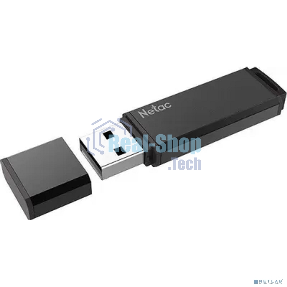 Флешка USB Netac U351 (NT03U351N-256G-32BK), 256Gb, USB 3.0, R/W 110/45, черный