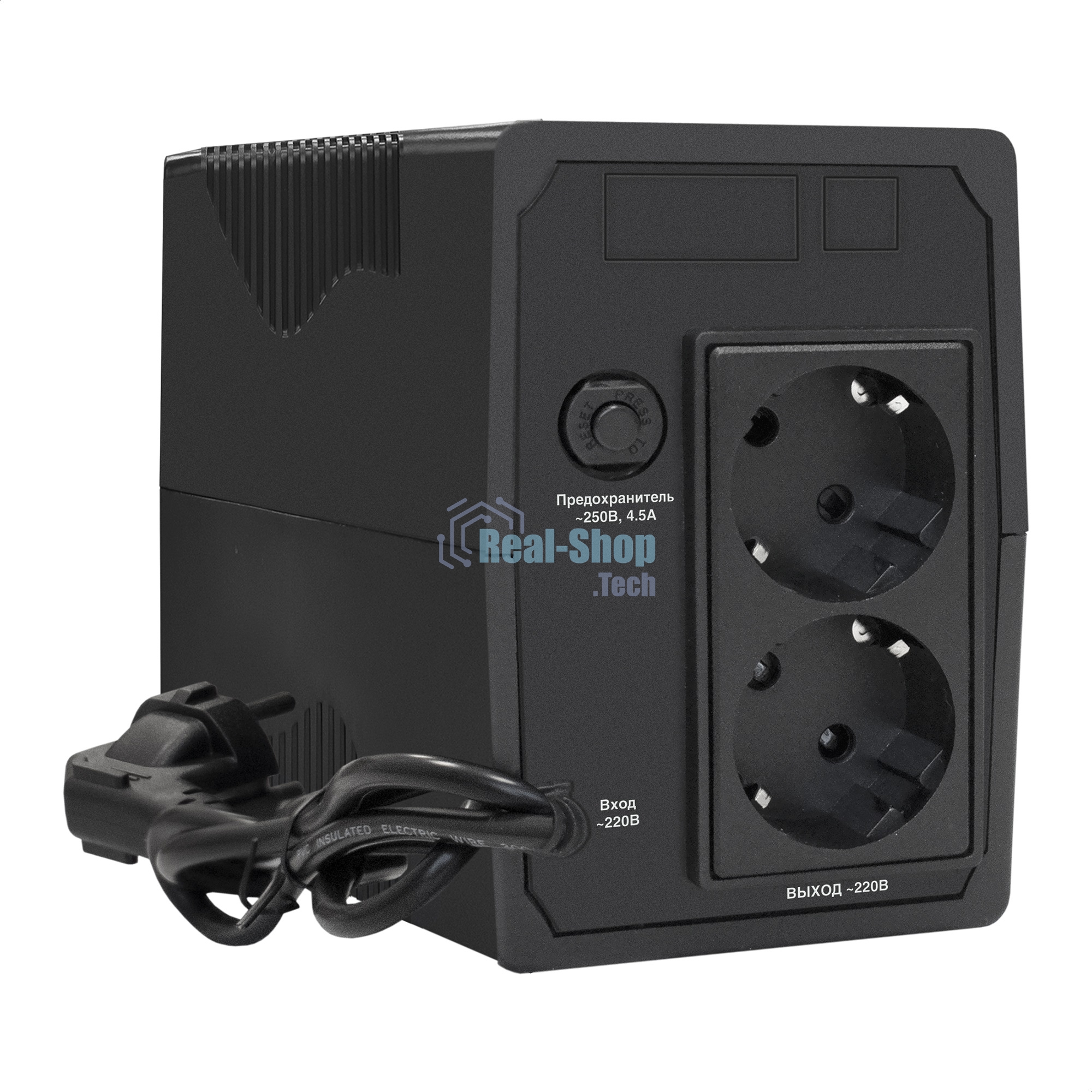 Источник бесперебойного питания ExeGate Power Back BNB-1000.LED.AVR.2SH 1000VA/550W, LED, AVR, 2*Schuko, Black