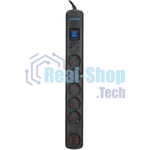 Сетевой фильтр Smartbuy (SBSP-30K-Pro) - 6 роз х3,0 м - черный