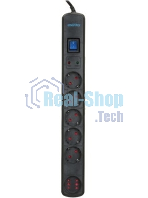Сетевой фильтр Smartbuy (SBSP-30K-Pro) - 6 роз х3,0 м - черный