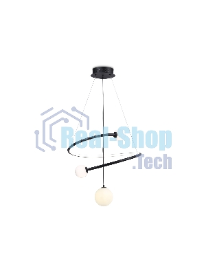 Светильник Ambrella light FL66303 BK черный 39W 3000K-6400K+G9 D500*1200 (ПДУ ИК)