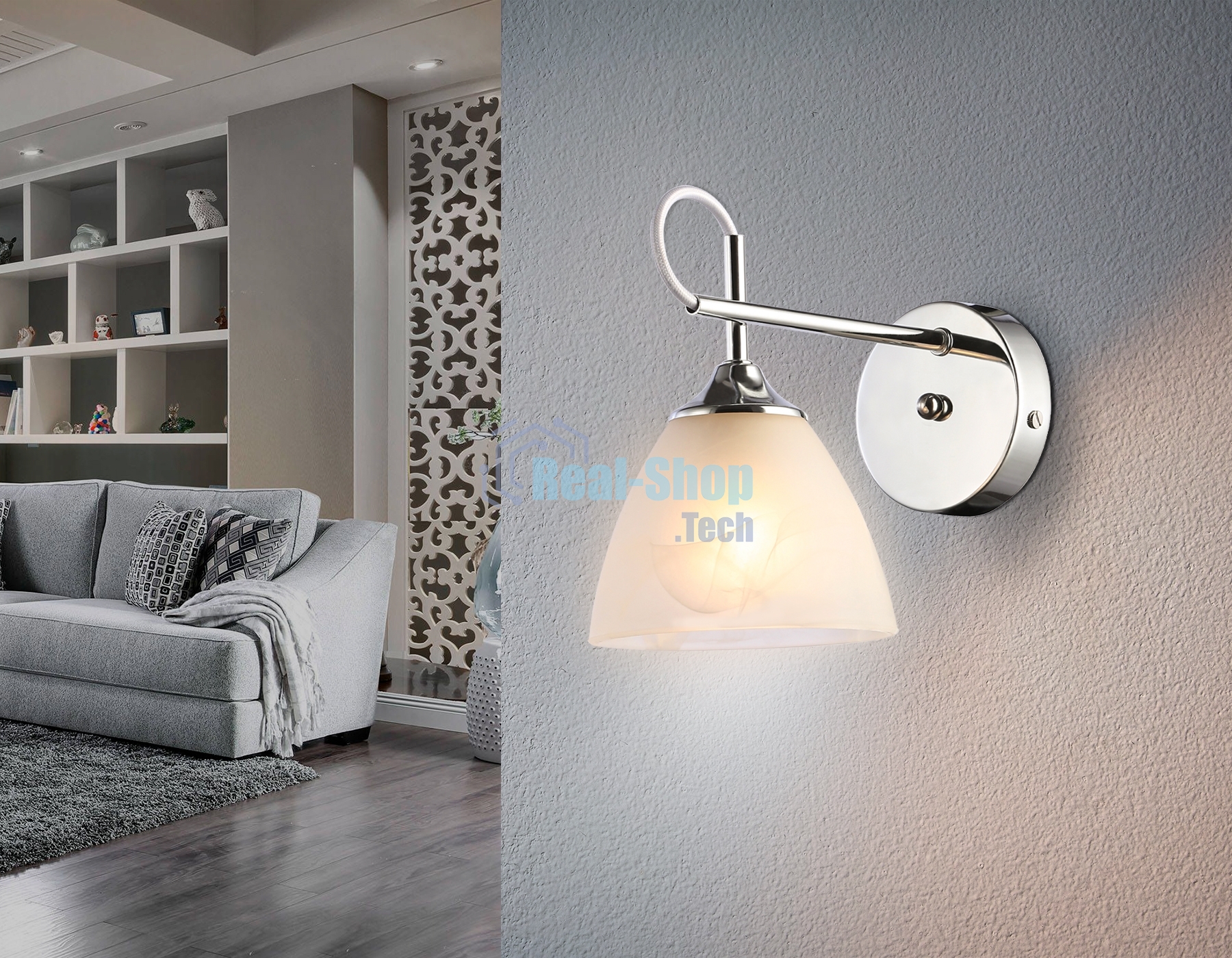 Светильник Ambrella light TR3045 CH/FR хром/белый матовый E27 max 40W 215*135*225