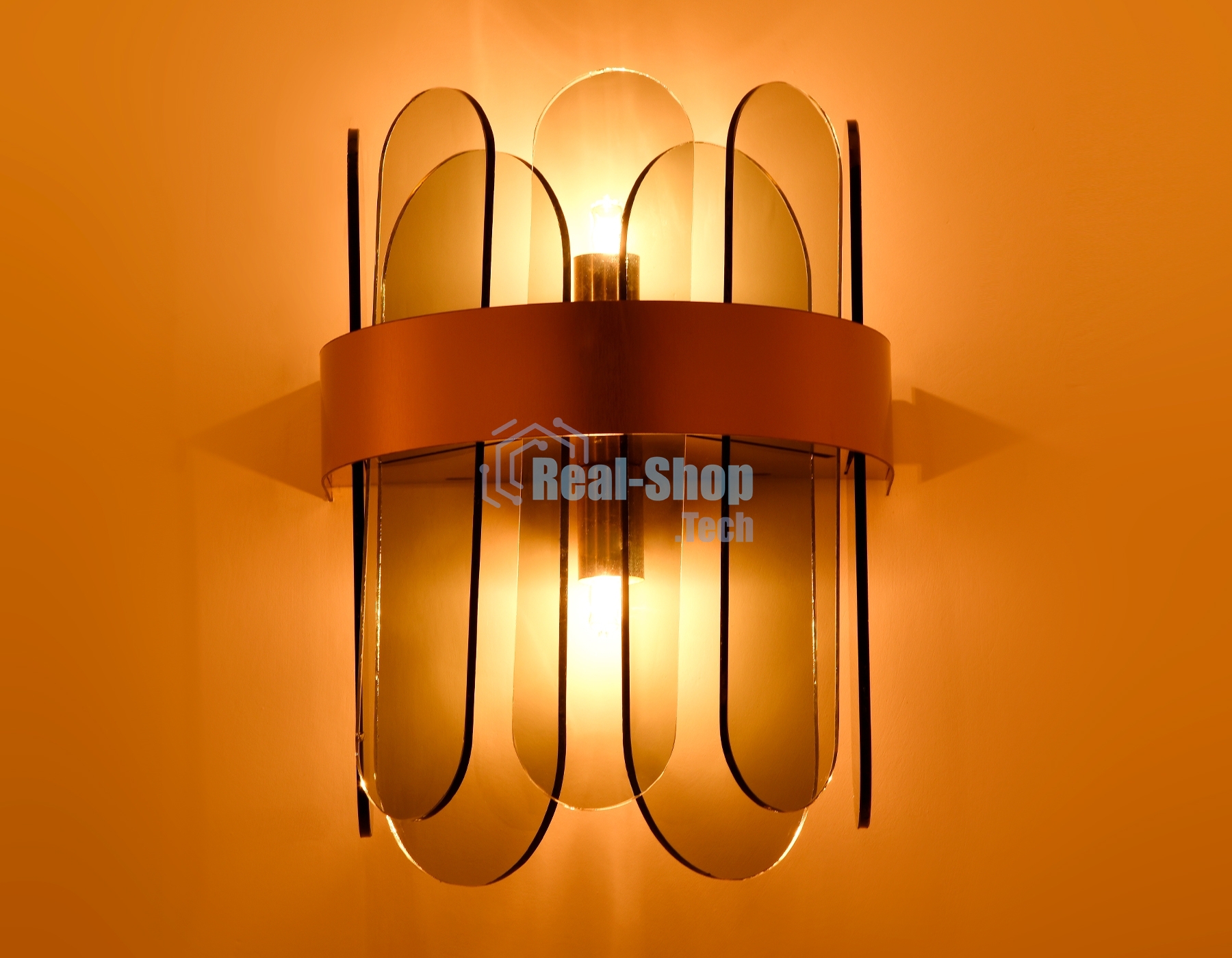 Светильник Ambrella light TR5348/2 GD/SM золото/дымчатый G9/2 max 40W 270*200*140