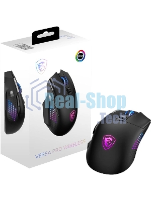 Мышь MSI VERSA PRO W черный оптическая 26000dpi беспров. BT/Radio USB (S12-4301340-CLA)