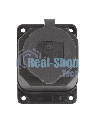 Розетка кабельная наружной установки IР44 16А 2Р+E каучук ОМЕГА IEK PKR11-016-2-K02