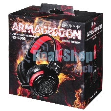 Наушники Oklick HS-G300 черный/красный 2.2 м мониторы оголовье (AH-V1)