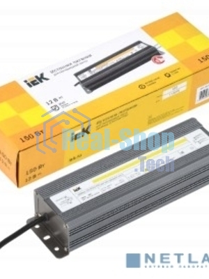 Драйвер LED IEK LSP1-150-12-67-33-PRO ИПСН-PRO 150Вт 12В блок-шнуры IP67 IEK